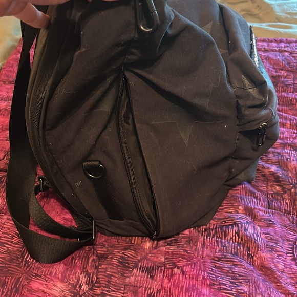 RARE NUNUNU diaper bag backpack with distressed black stars - Picture 6 of 7